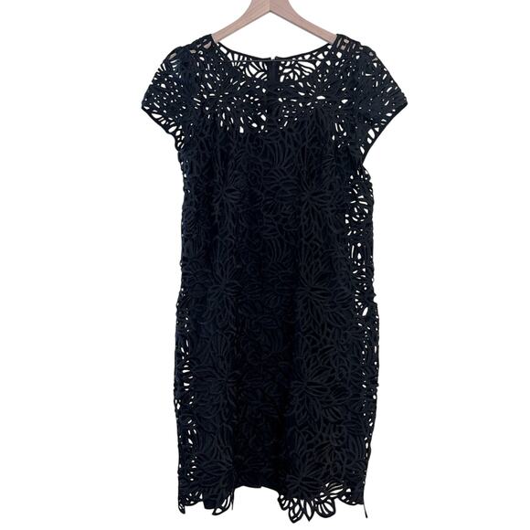 Milly Dresses & Skirts - MILLY all black large lace whimsigoth evening dress M